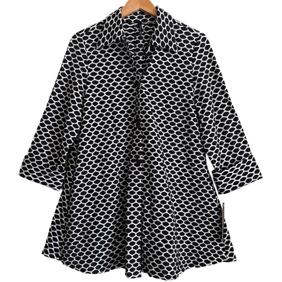 IC By Connie K Lagenlook Artsy Boho Textured Versatile Swing Tunic Size L NWT - Picture 5 of 10